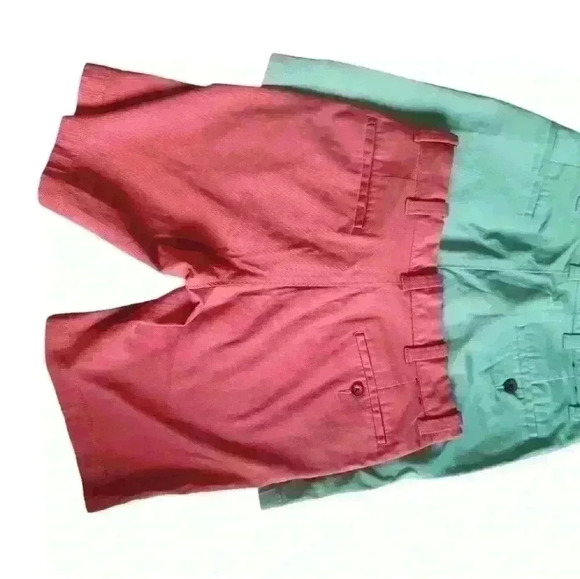 J Crew Chino Shorts Size 28 Turquoise and Salmon Color 2 pairs - Picture 4 of 9